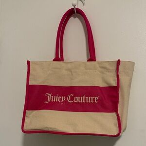 Juicy Couture Beige and Pink Tote Bag